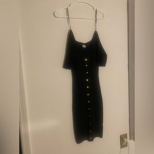 Black button down dress